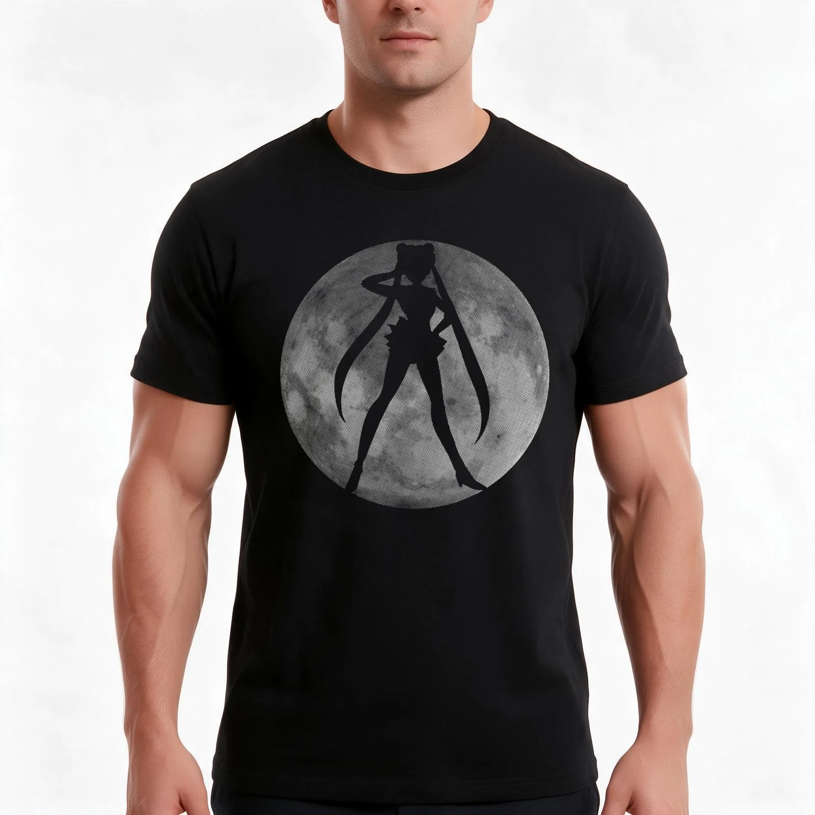 By the Moonlight T-Shirt Summer Casual Cotton Tee Oversized Streetwear Tops Vintage Graphic Print Loose Fit Short Sleeve