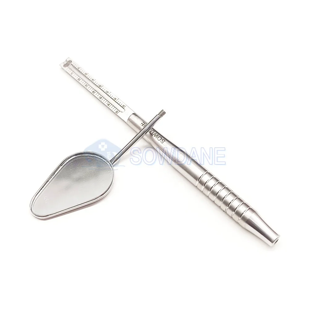 T odontoscópios cuidados orais laboratório boca espelho dentes limpo exame higiene espelho de vidro superfície frontal boca espelho com alça