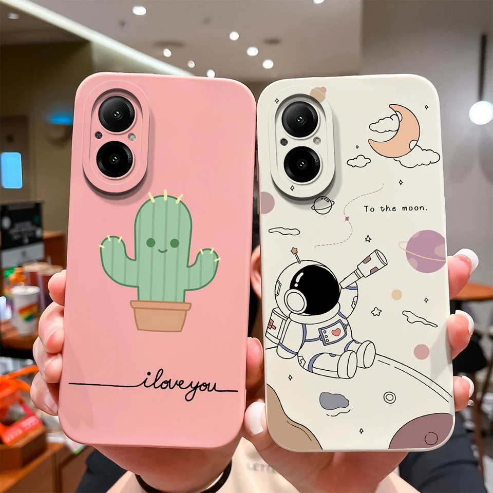 For Oppo Realme C67 4G Case Lovely Cat Liquid Silicone Durable Fashion Simplicity Back Cover For Oppo Realme C67 RealmeC67 Funda