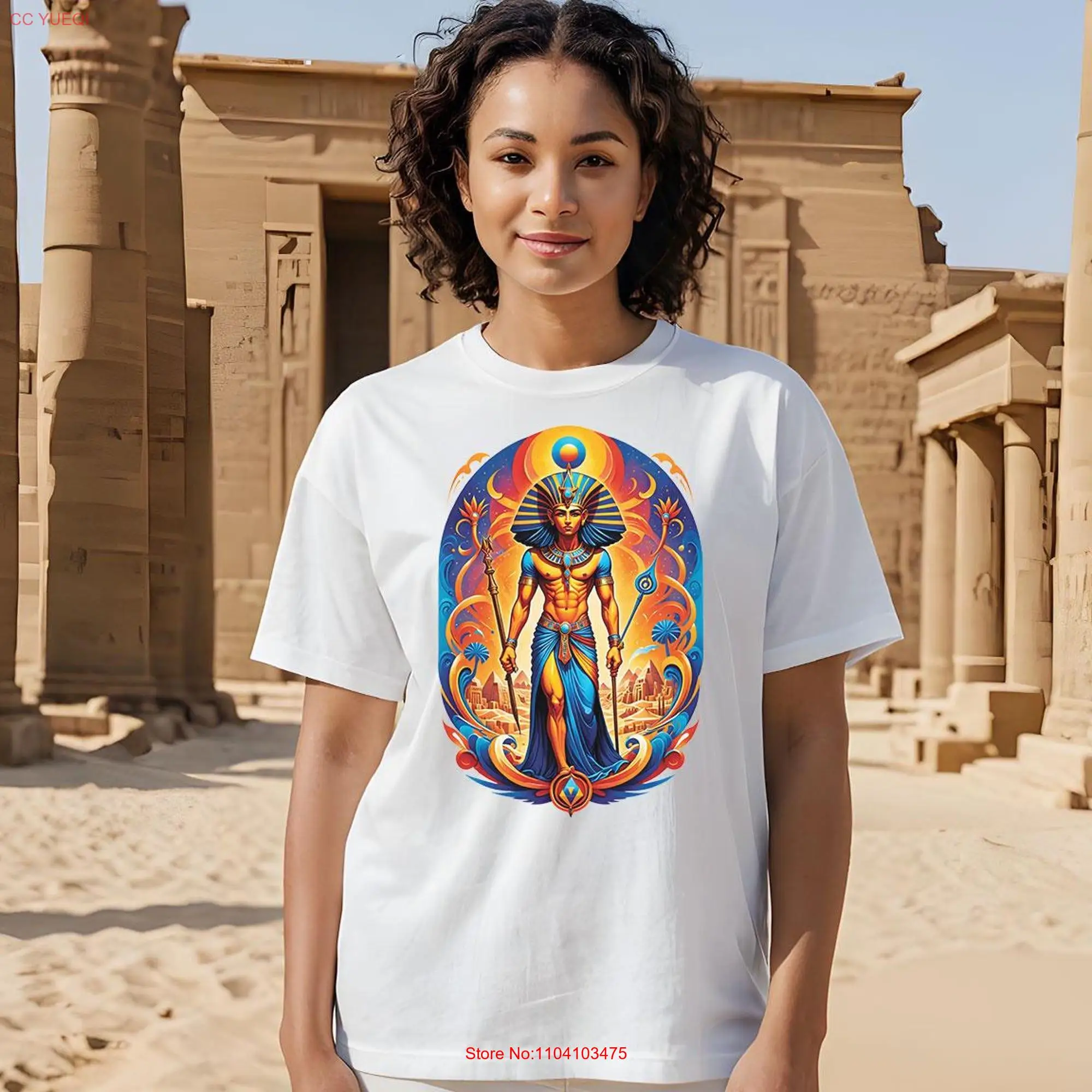 Seth Egyptian Art T Shirt long or short sleeves