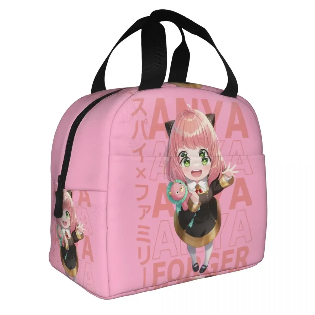 Spy X Family Anya Forger Insulated Lunch Bag Women Resuable SpyFamily Manga Anime Thermal Cooler Lunch Box Beach Camping Travel