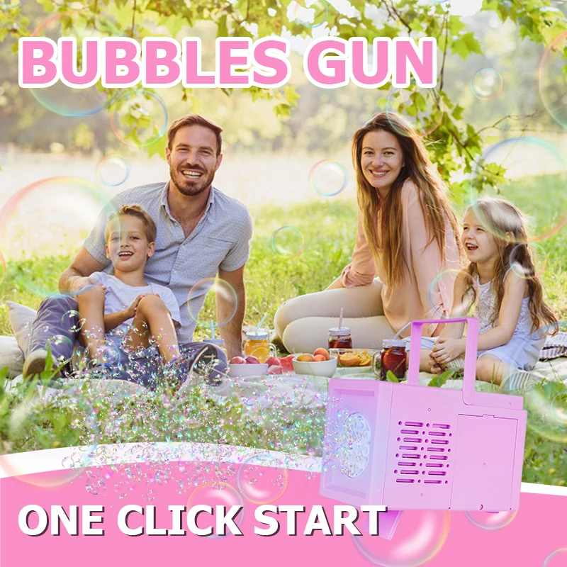 Children's Bubble Blowing Outdoor Toy Fully Automatic Handheld Bubble Machine without Battery and without Bubble Water