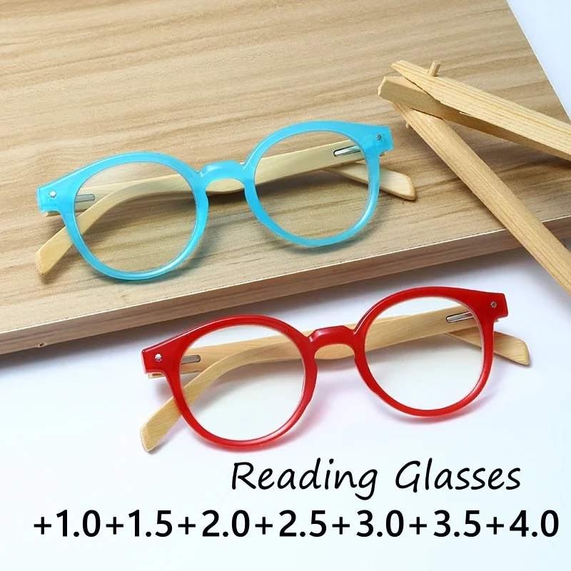 

Ladies Wooden Templets Reading Glasses Men Women Ultralight Far-sighted Eyeglasses Vintage Round Frame Prescription Glasses