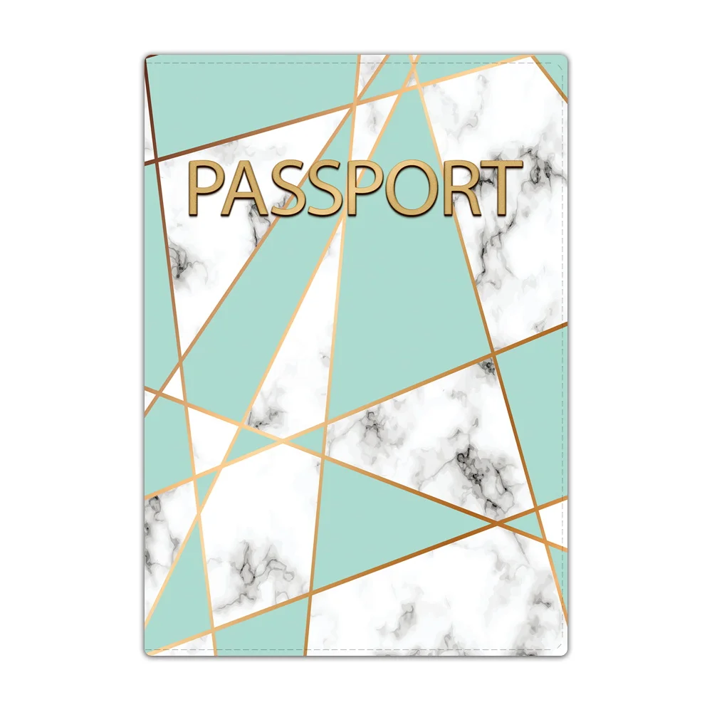 Funda para pasaporte, billetera de viaje, fundas para pasaporte con forma de serie, tarjetero de identificación, regalo de boda de moda, Funda de cuero Pu