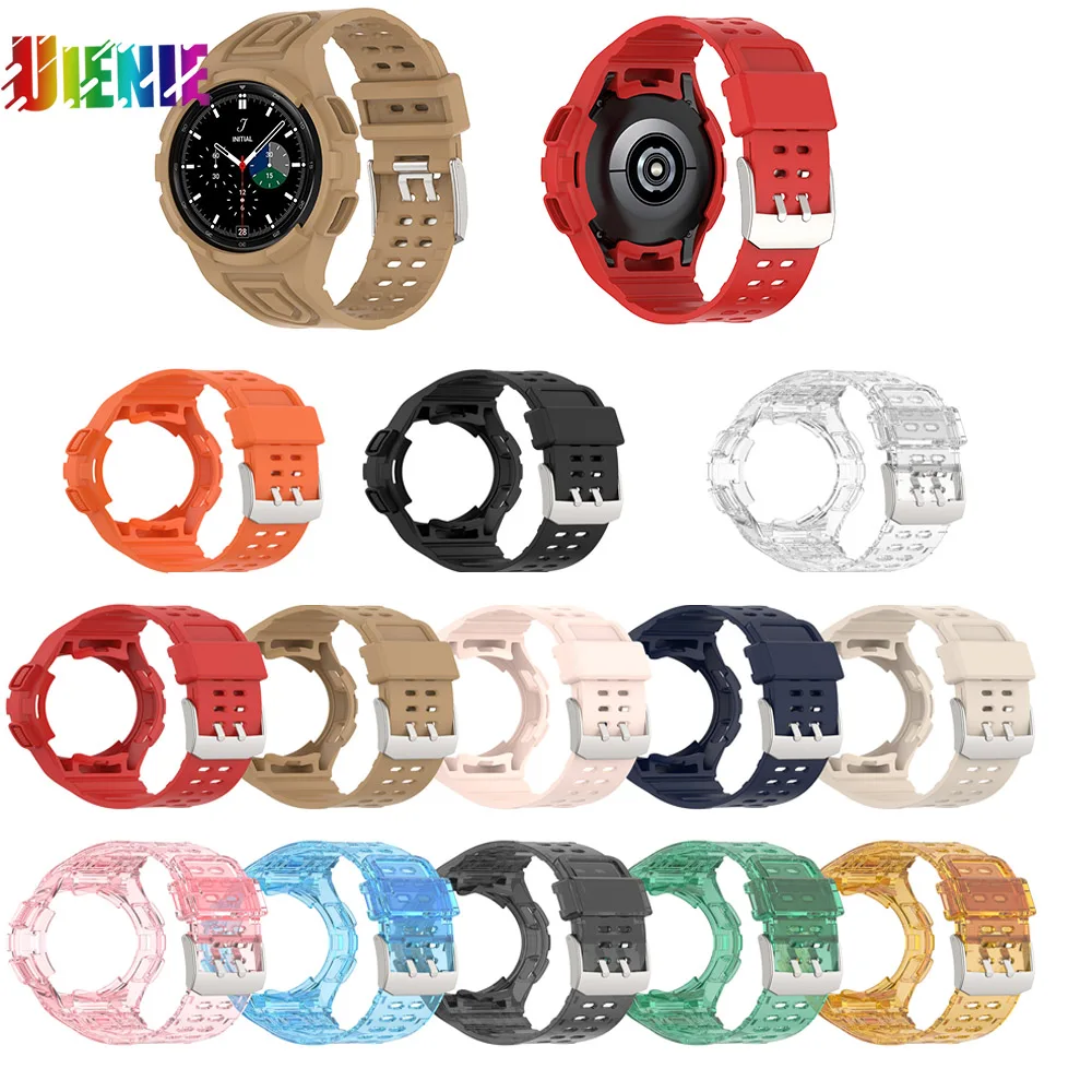 

Transparent Silicone Watch Strap For Samsung Watch 4 40MM/44MM/46MM correa reloj inteligente Wristband Accessories Smartwatch