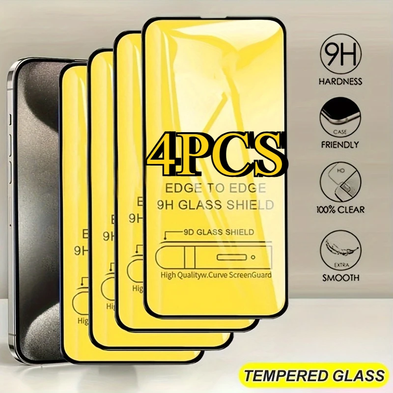 4Pcs 9D Tempered Gl… - image