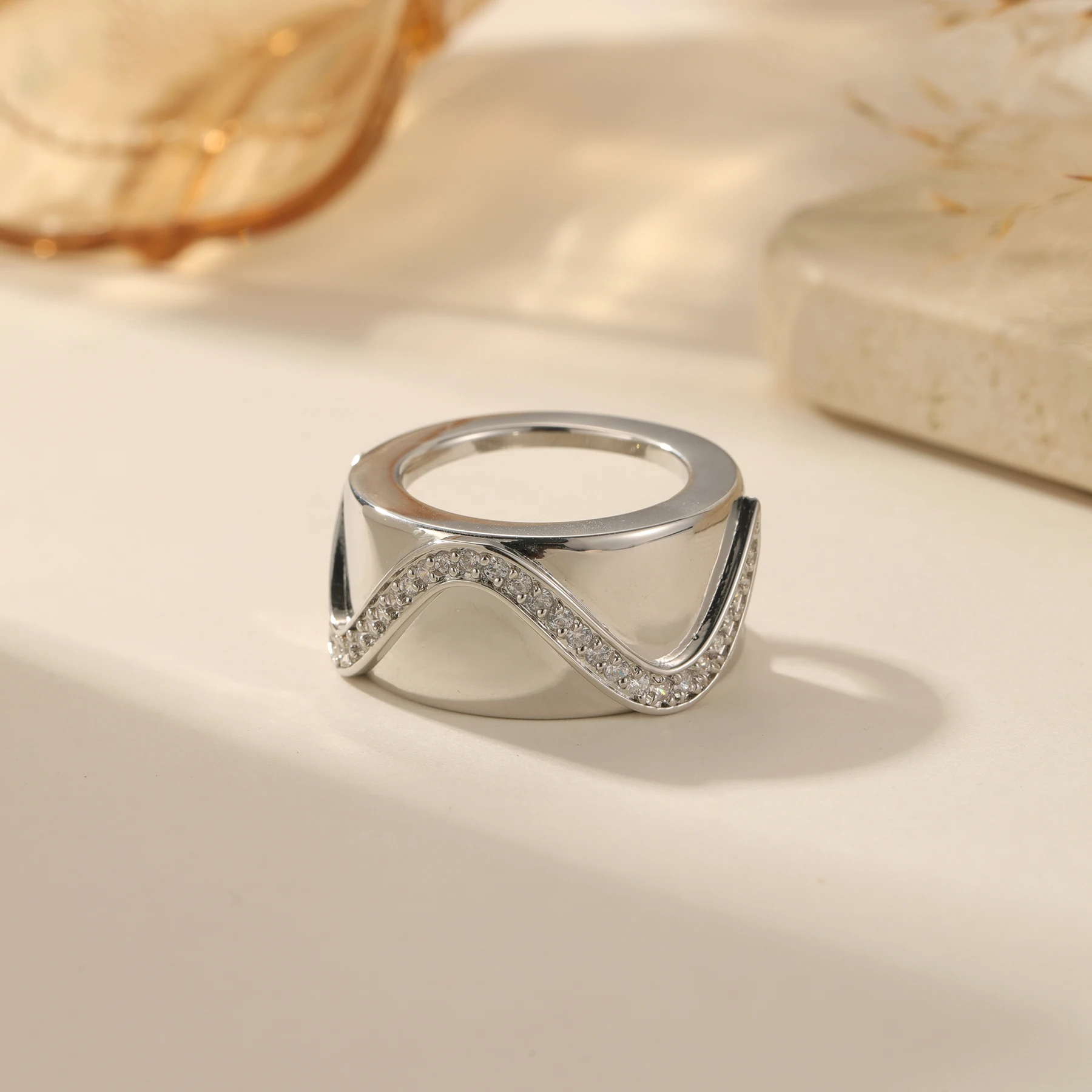 Custom Oura Ring Cover Gen 4 5 Minimalist Wave Zircon Smart Ring Protector Personalized Jewelry Accessory Gift For Women Men