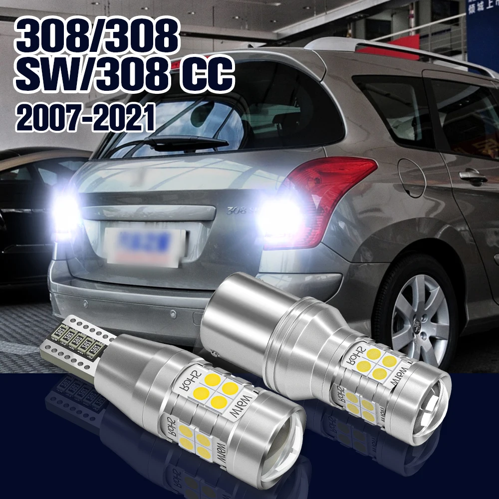 

"Reverse Light 2x LED Bulb Backup Lamp For Peugeot 308 SW I II 1 2 CC Accessories 2007-2021 2014 2015 2016 2017 2018 2019 2020 "