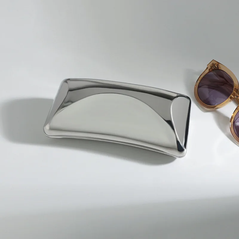 Bright Stainless Steel Pressure-resistant Large-capacity Sunglasses Case