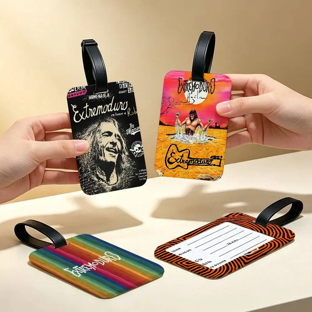 Popular Punk Rock Band E-Extremoduro Travel Accessory PVC Luggage Tag Anti lost Design Detachable Information Card Sleeve
