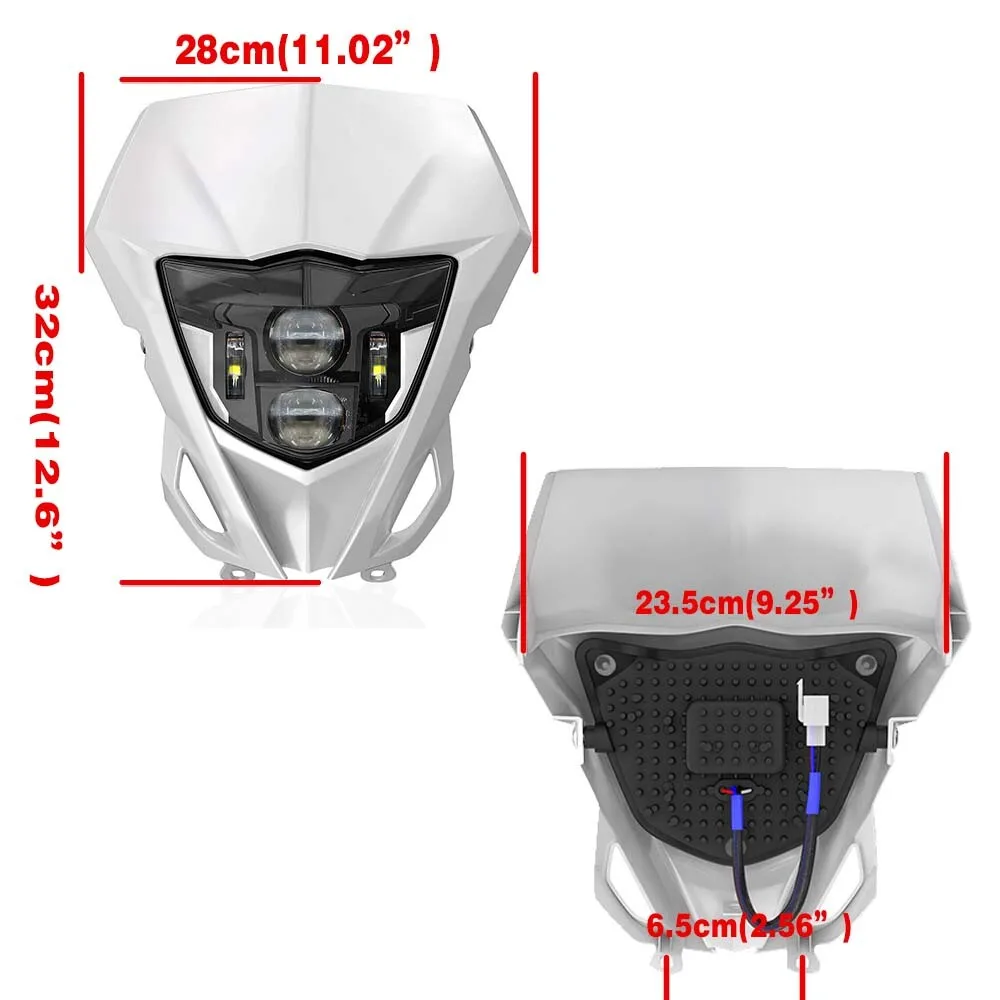 E-mark LED Headlamp Motorcycle LED Headlight For Yamaha WR250F WR450F 2013-2023