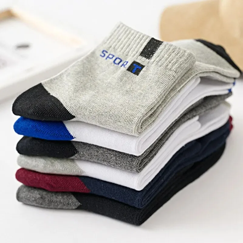 5 Pairs Breathable Bamboo Fiber Light Business Absorb Sweat Deodorant Men Tube Ankle Nonslip Socks For Spring Summer And Autumn