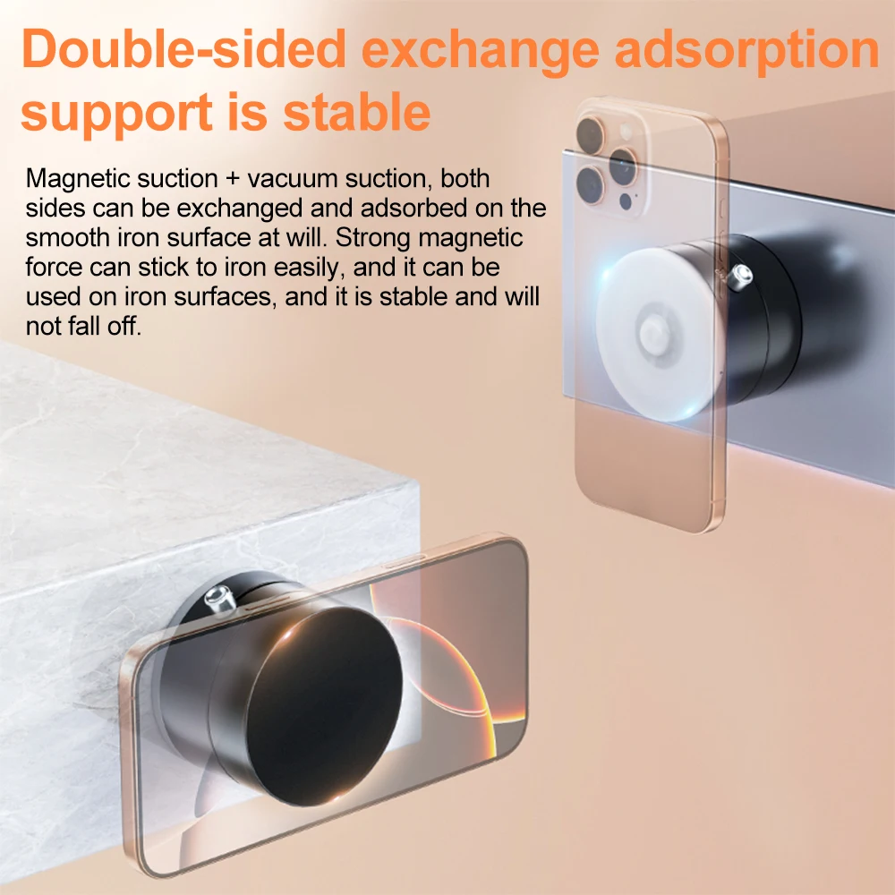 Składany stojak obrotowy z przyssawką magnetyczną próżniową 360 °   Obrotowy uniwersalny stojak obrotowy na próżnię Wielofunkcyjny uchwyt samochodowy na telefon