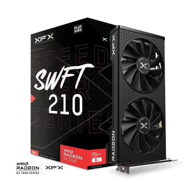 

New 2023 XFX SPEEDSTER SWFT 210 AMD RX 7600 Core Edition GPU