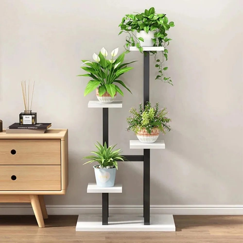 Green Plant Placement Shelves Floor Standing Indoor Household Balcony Plant Rack Multi Layer Iron Flower Pot Placement Shelf