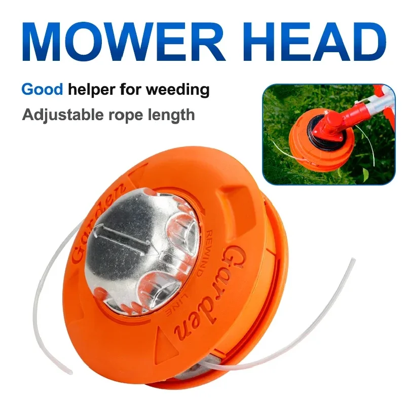 2026 M10 Aluminum Nylon Brush Mower Bump Spool Grass Trimmer 2 Lines Cutter Head Thread Line String Saw Grass Brush Mower