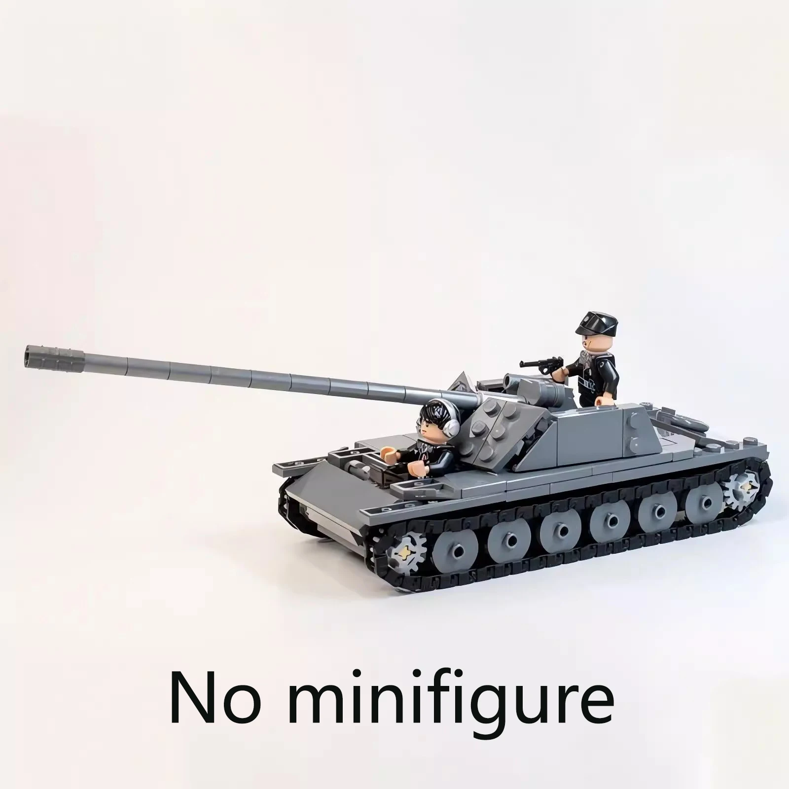 MOC 군사 폭행 전투 차량 빌딩 블록 키트 WW2 자체 추진 포병 탱크 모델 DIY 어린이 장난감 소년 생일 선물