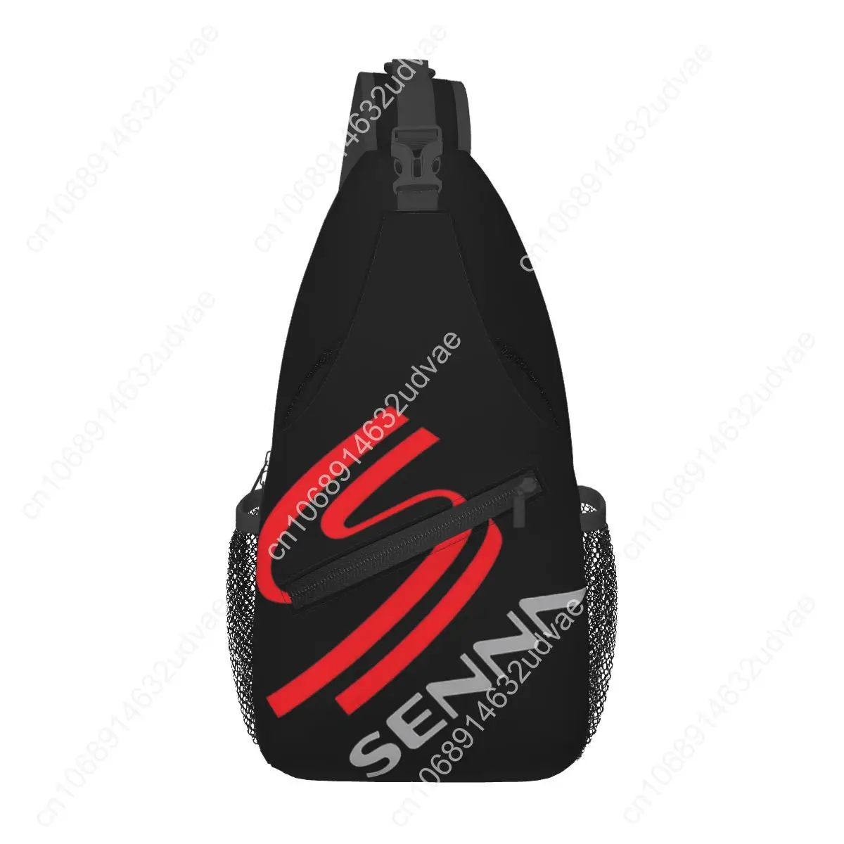 Ayrton Senna Racing Cars Logo Small Sling Bag Chest Crossbody Shoulder Sling Backpack Outdoor Hiking Daypacks Men Women Bag