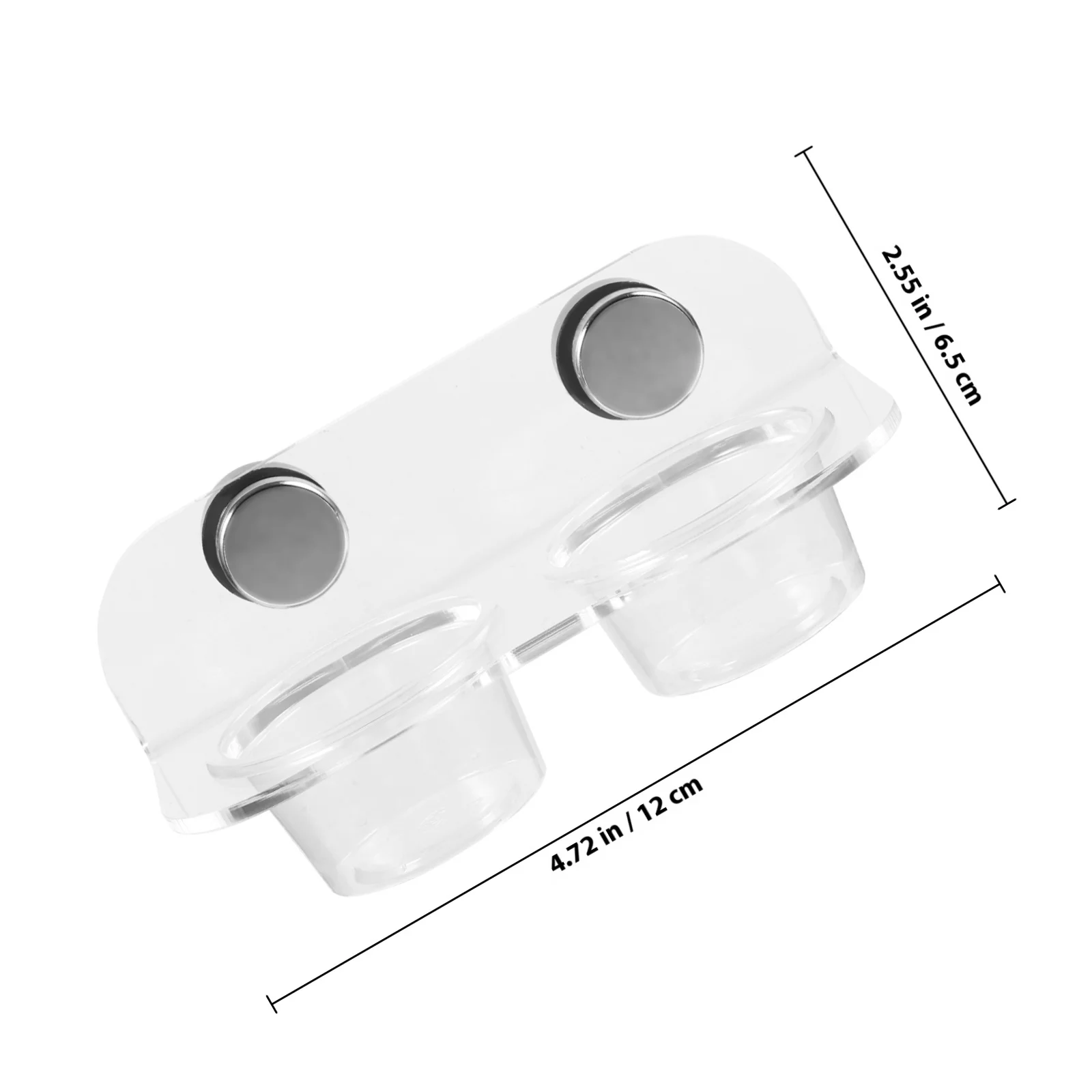 1 مجموعة المغناطيسي الزواحف المغذية الحافة تصميم شفاف دائم سهلة نظيفة أبو بريص المغذية المغناطيسي الزواحف تغذية كوب