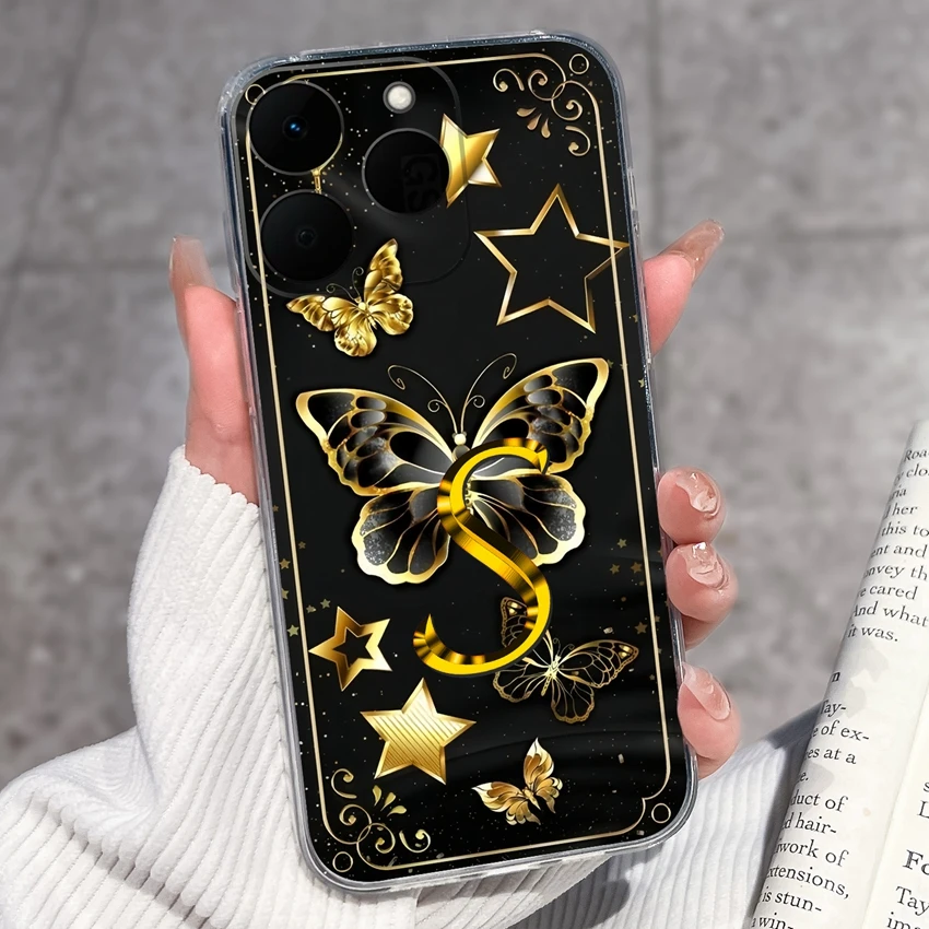 ل Realme 15T 14T 14X 5G أنيق الفني زوجين رسائل جراب هاتف رقيقة جدا شفافة بولي TPU للصدمات واقية لينة غطاء