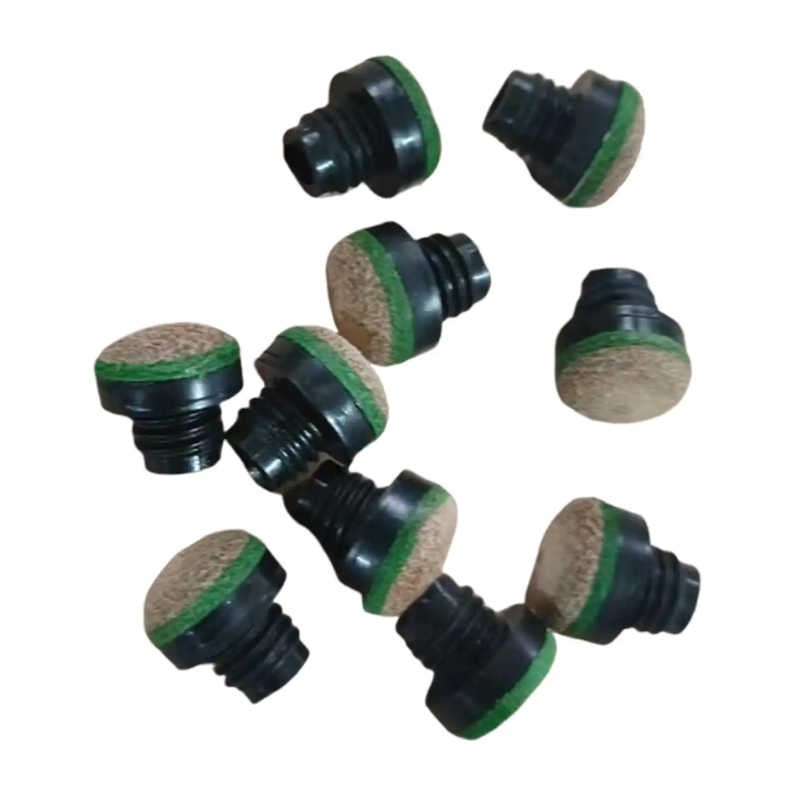 

10 Pieces Billiard Pool Cue Tips Replacement Repair Billiards Accessories 12mm Snooker Pool Cue Tips for Billiards Lovers