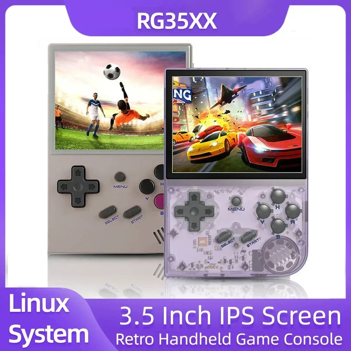 RG35XX Retro Handheld Game Console Linux System 3.5 Inch IPS Screen Cortex-A9 Portable Pocket 13000+ Games Player PS1 Consoles