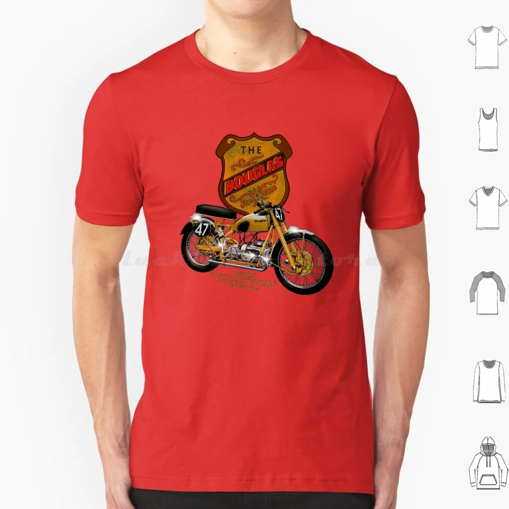 Vintage Douglas 90 Motorcycles T Shirt Cotton Men Women Diy Print 1951 Douglas 90 Motorcycles Super Clubman 500Cc Ohv