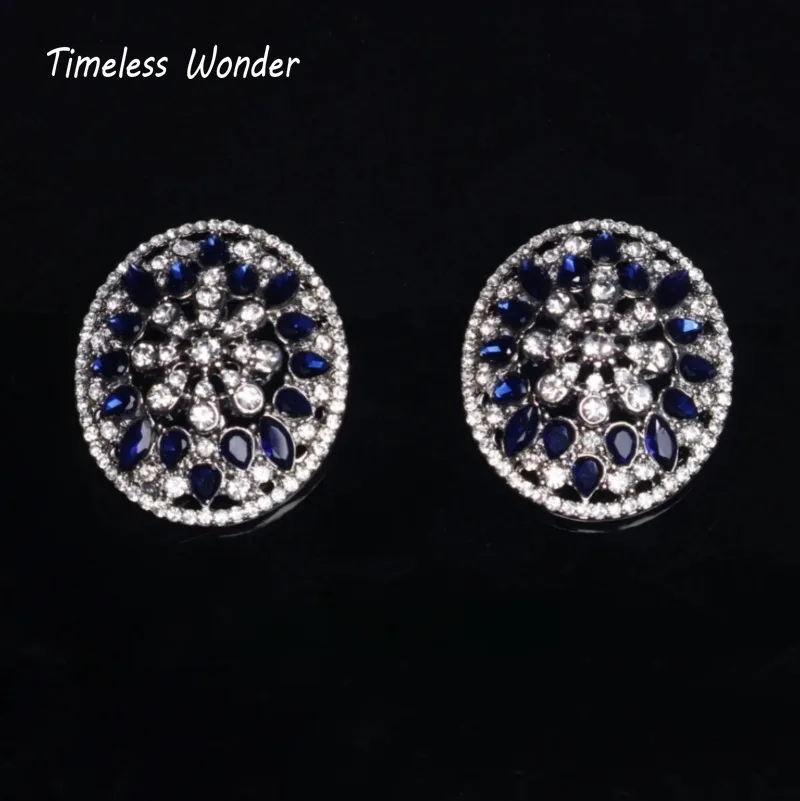 

Timeless Wonder Fancy Zircon Geo Oval Stud Earrings for Women Designer Jewelry Sweet Gift Brincos Trendy Top Mix Rare 3255