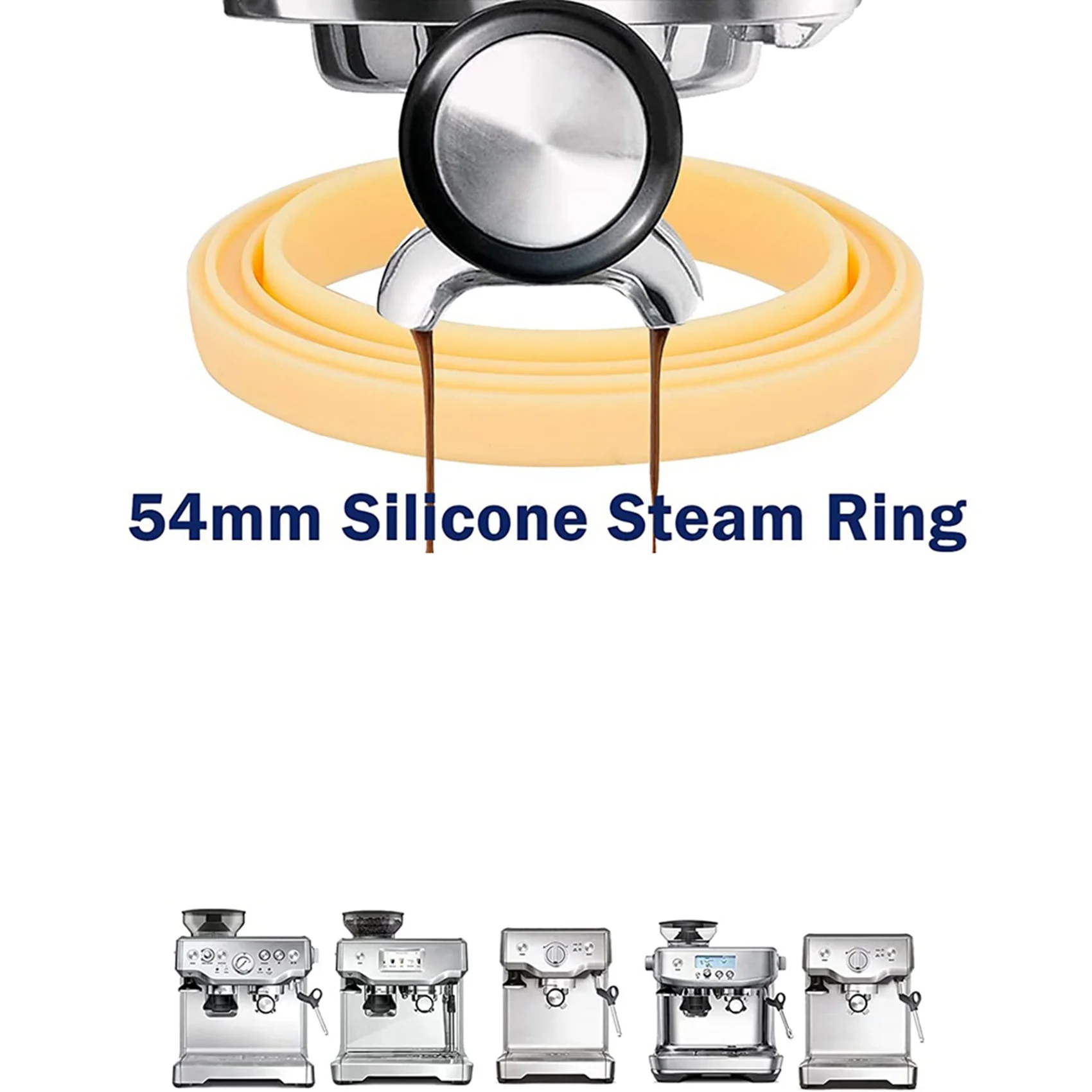 100 шт. 54 мм силиконовое паровое кольцо, уплотнение группы головки для кофемашины эспрессо, прокладка группового уплотнения-CLIM