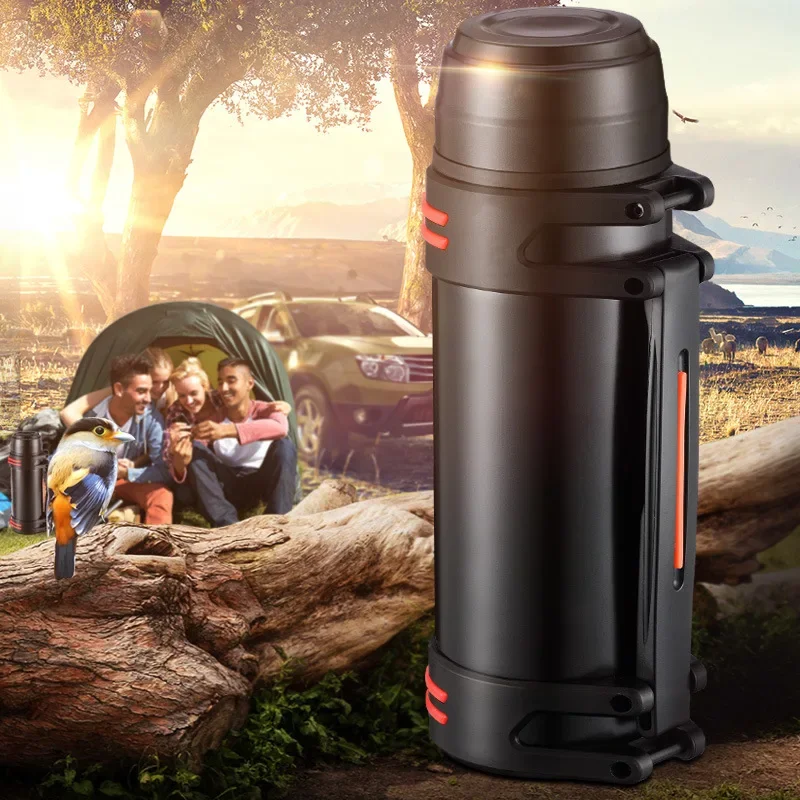 Efficient Insulation Thermos Travel Hiking Office Stainless Steel Thermo Cup Leakproof Portable High Capacity Coffee Vacuum cup