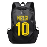 Mochila de fútbol Super Stars MESSI para niño y niña, mochila Unisex para estudiantes universitarios, mochila para ordenador portátil para adolescentes y estudiantes con puerto USB