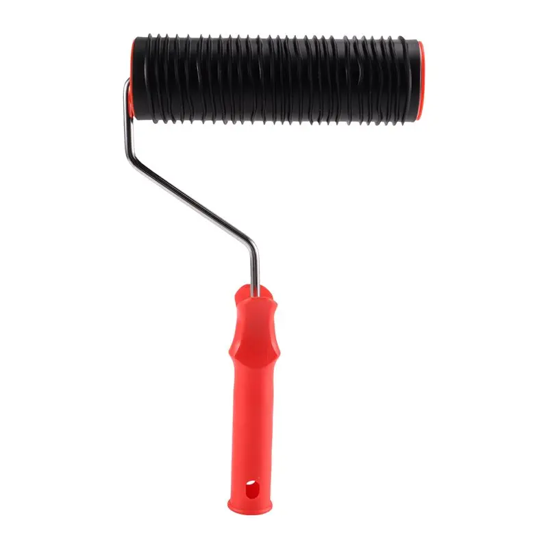 A02F-Decorative Paint Roller Patterned Painting Tool For Wall Rubber Protection Stamp Polyurethane Textured Paint Wheel