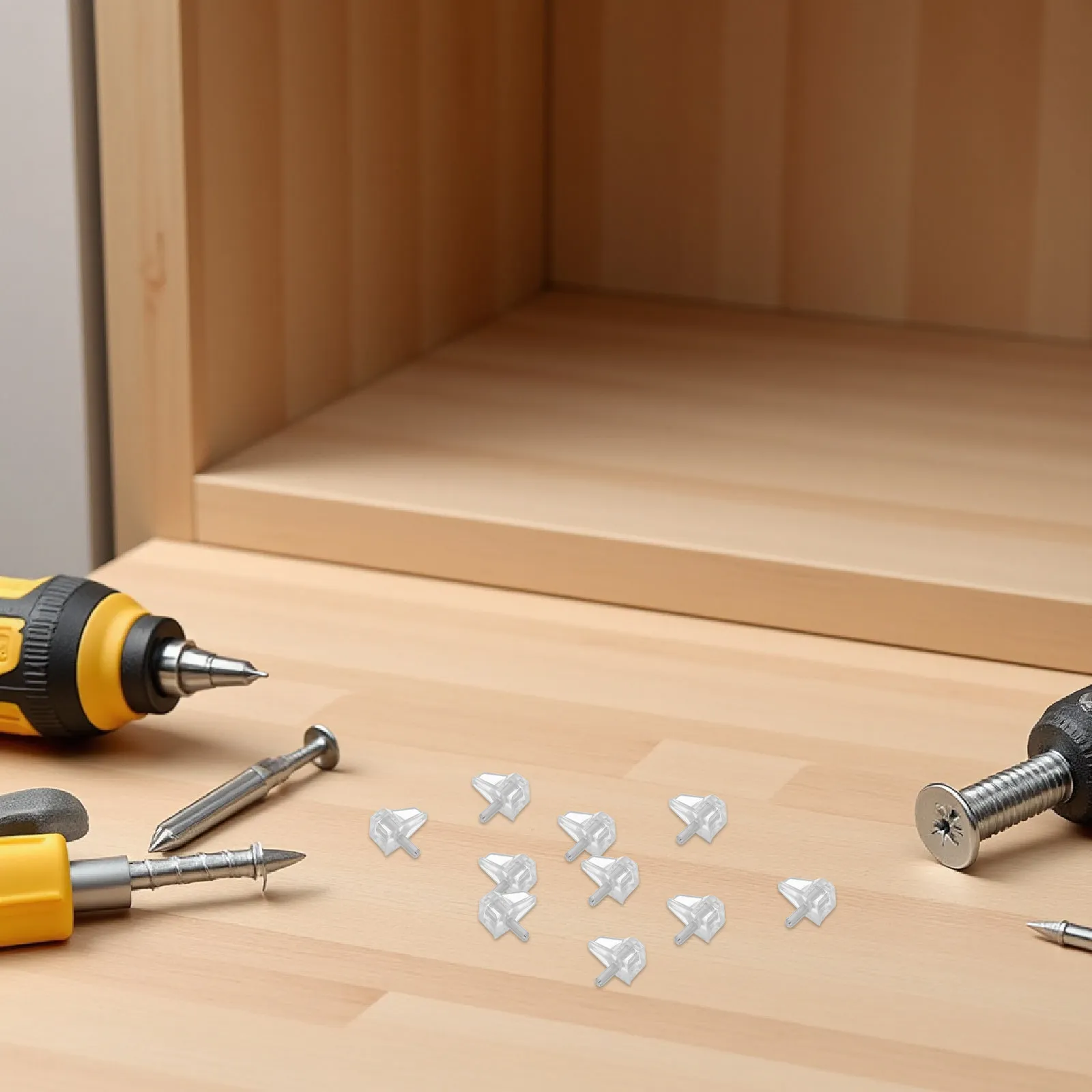 150Pcs Cabinet Shelf Support Pegs Clear Plastic 3Mm Diameter Invisible Replacement Pins for Kitchen Wardrobes Shelving