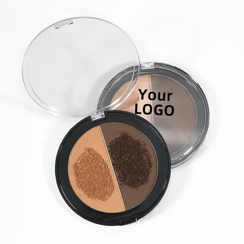 2-Color Concealer Pressed Powder Custom Logo Long Lasting Waterproof Sweat Proof Contour Cover Privatae Label Makeup Wholesale