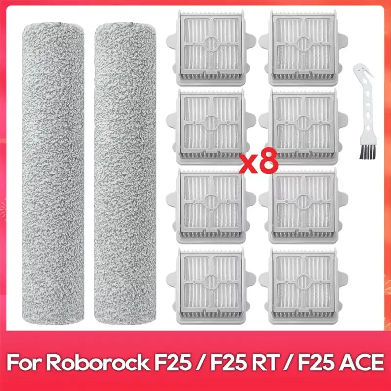 

A40Z-Fit For Roborock F25 / F25 LT / F25 RT /F25 ACE /F25 ALT /F25 Combo / F25 ACE Combo Accessories Filter Roller Soft Brush