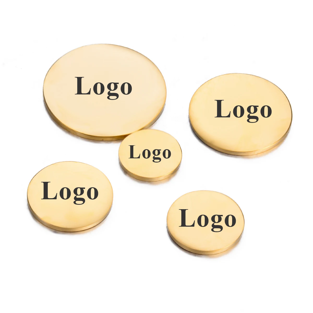 10pcs Record Stainless Steel Flat Round Stamping Tag Without Hole Circle Disc Charms CustomLogo Plate for DIY JewelryAccessories