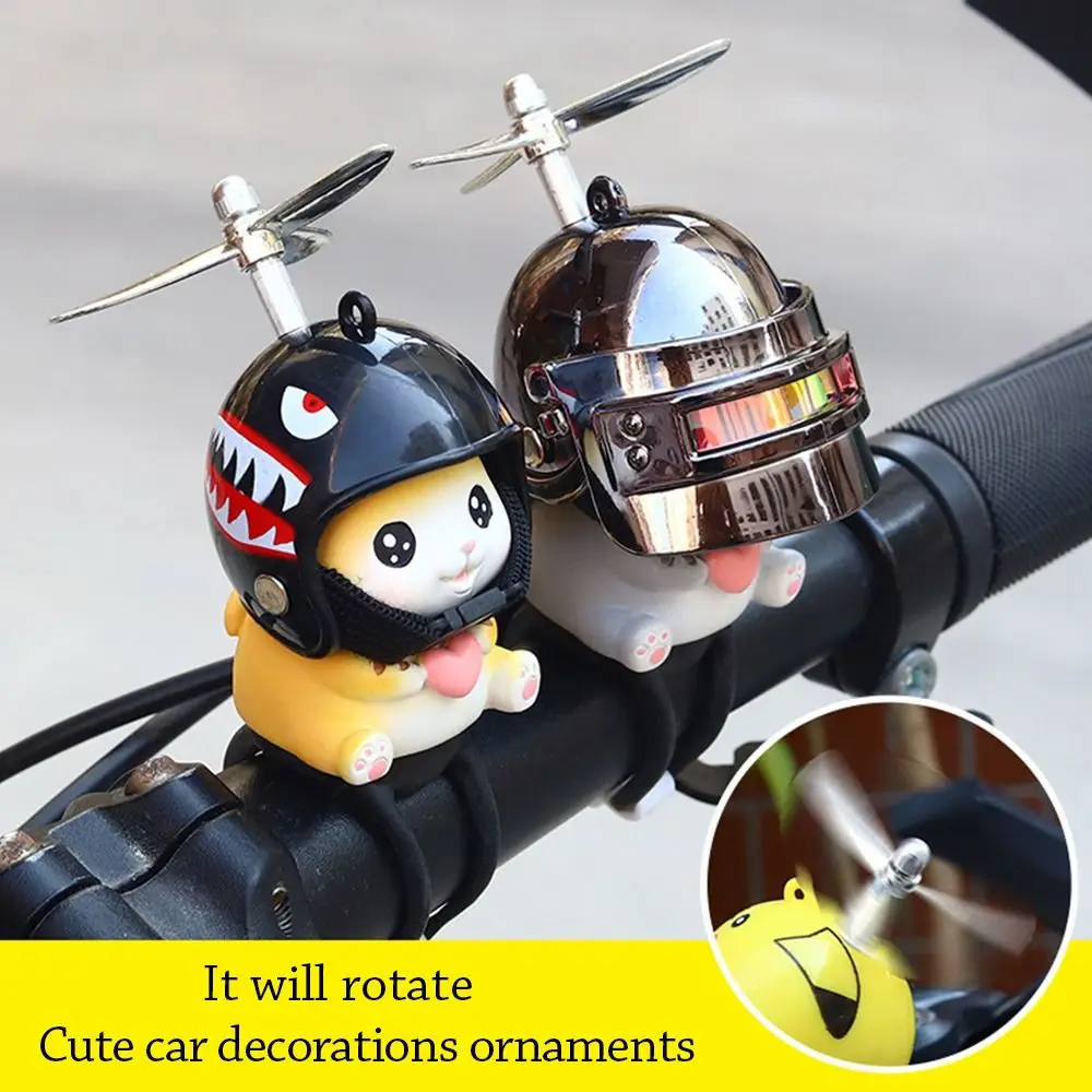 Cute Motorcycle Handlebar Decoration Cat Helmet Propeller Cartoon Bike Electric Ornaments Bicycle Motorcycle Supplies