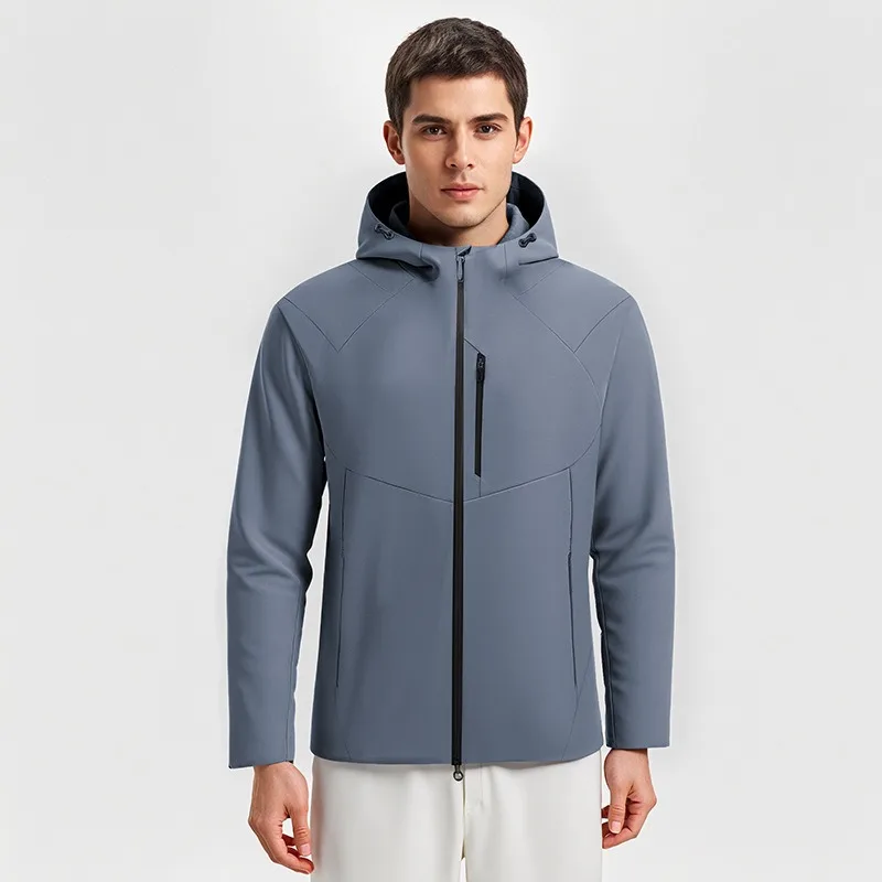 Soft shell jacket seamless glue windproof waterproof outdoor jacket hiking mountaineering suit men
