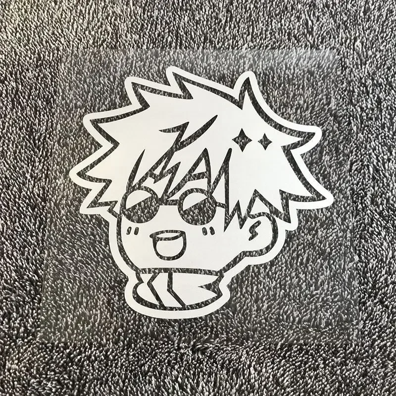 12cm X 12cm Hot Anime Gojo Satoru Stationery Stickers Reflective Laser Anime HD Pattern Decals Kid Toys for IPad Laptop Stickers