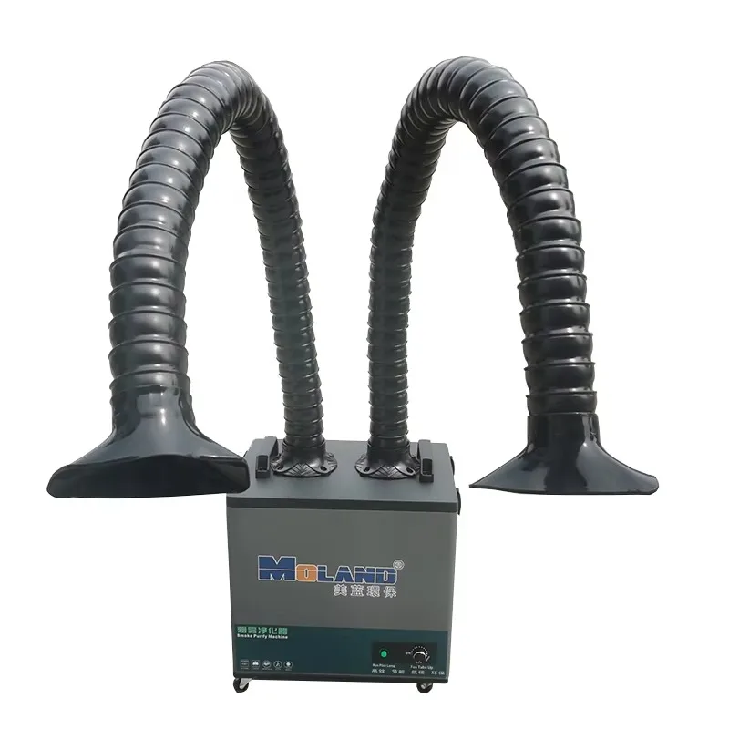 k4Moland Soldering Smoke Cleaner Smoke Dust Purifier Two Heads Smoke Purification Fume Extractor Air Cleaner Filter