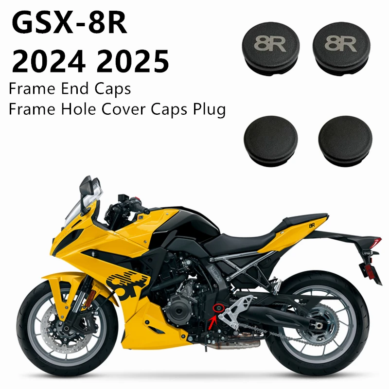 For SUZUKI GSX-8R GSX8 R GSX 8R 2024 2025-Motorcycle Frame End Caps Frame Hole Cover Caps Plug Decorative