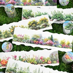 1pcs/1lot Decorative Adhesive Tapes landscape Junk Journal DIY Paper Japanese Masking Scrapbooking Stickers