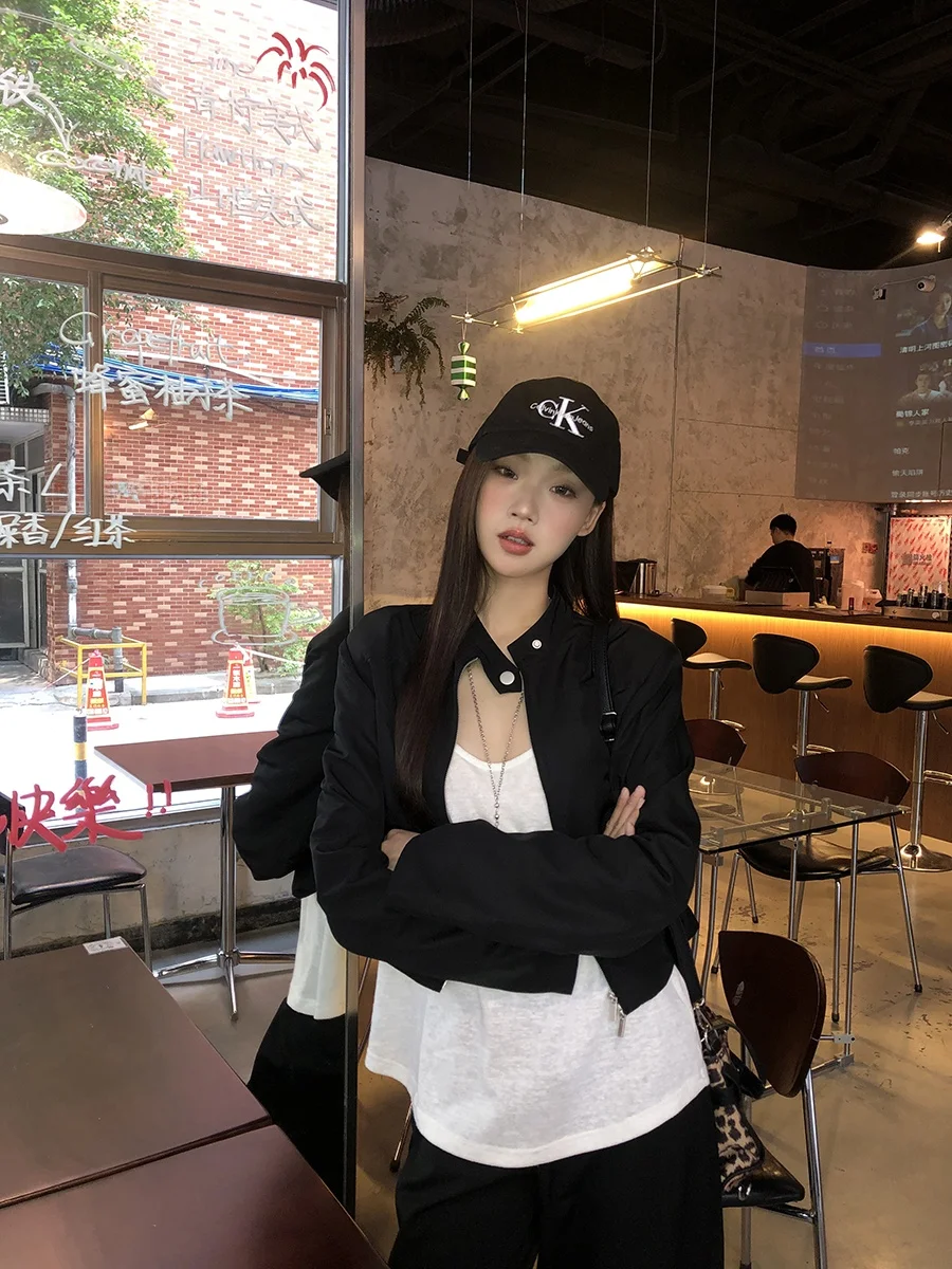 

Bla ort Outerwear for Women Spring Autumn 2025 New ular Versatile Anti-Aging Top Breathable Polyester Fiber Zipper Clo...