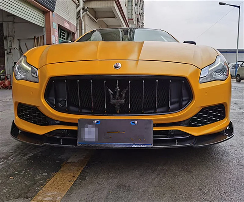 يتم استخدام أجزاء جسم السيارة لمازيراتي بريزيدنت 13-17 ألياف الكربون المعدلة الصغيرة المحيطة الأمامية الشفة الجانبية تنورة ذيل الشفة الخلفية #5