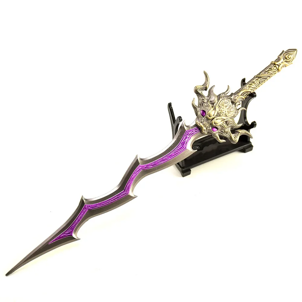 29 cm/11,42 Zoll Naraka: Bladepoint Kerze Gott Orden Spielzeug Schwert Spiel Peripheriegeräte Katana Samurai Messer Metall Waffe Modell Handwerk Spielzeug