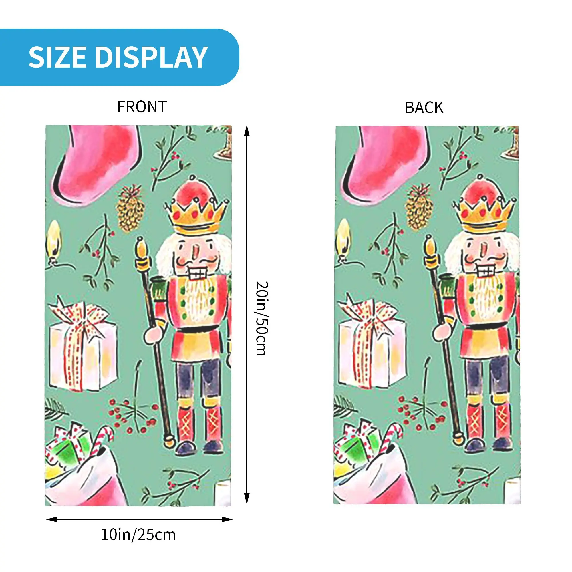 Рождественские Щелкунчики, звезды, балерина, скрипка, бандана, гетры, шарф с принтом, теплая повязка на голову для верховой езды для мужчин, женщин, взрослых