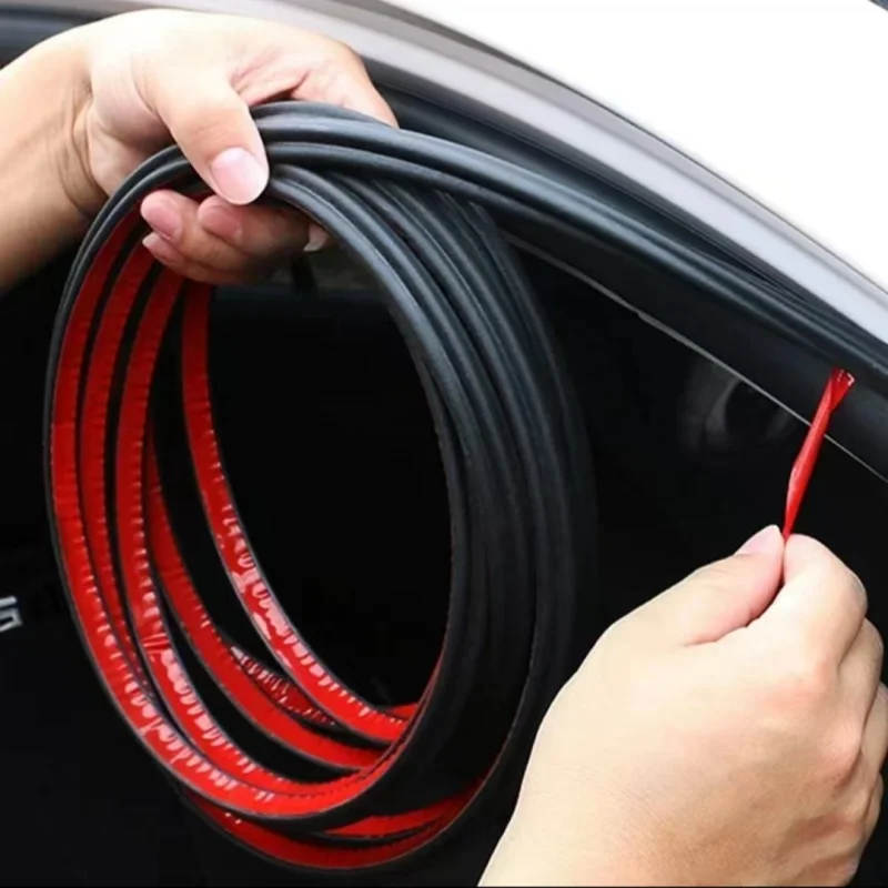 5/10/20M Car Door Sealing Strip Sticker Sealing Strip Rubber B-type Door Seal Sound Insulation Sealing Strip Automotive Parts