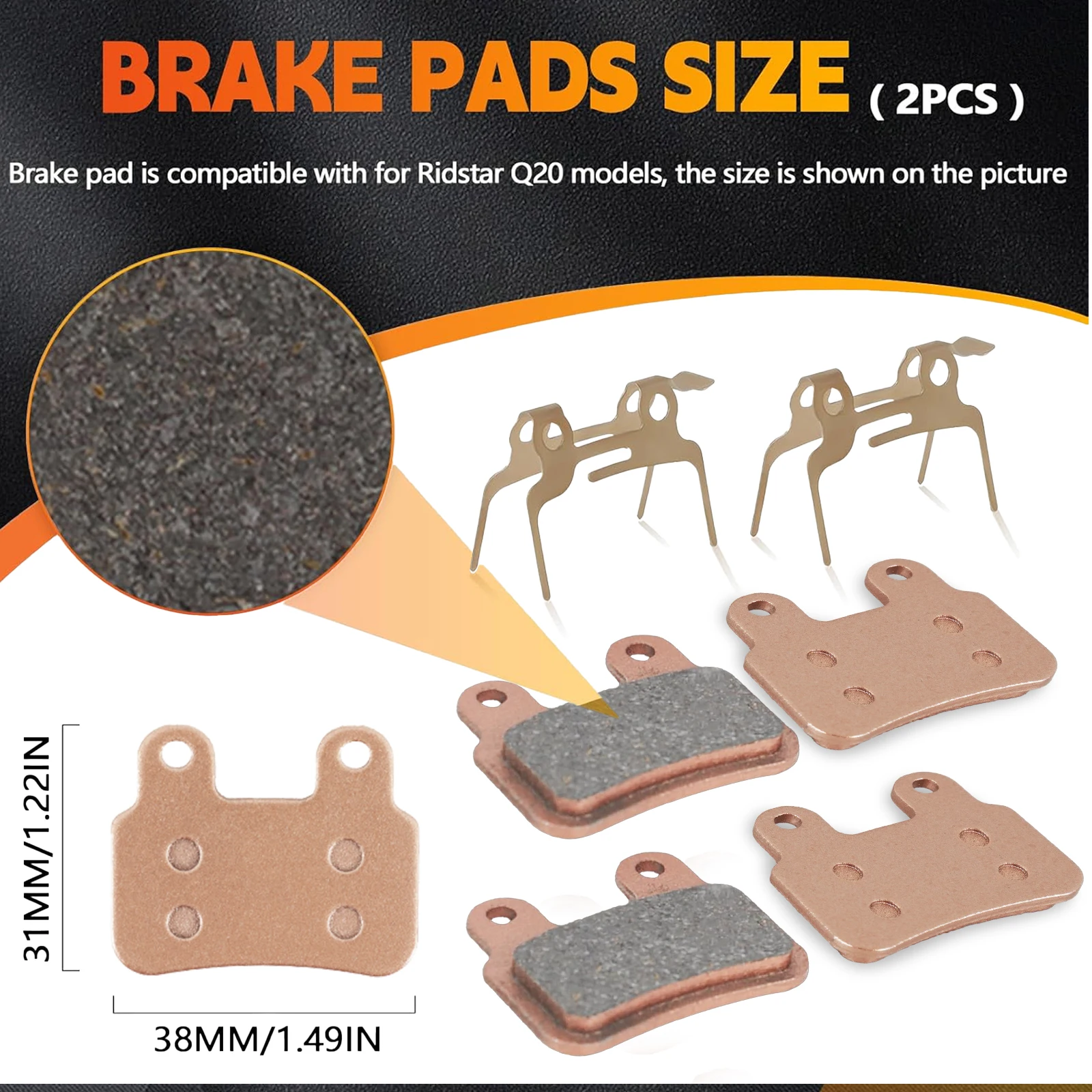 

Upgrade Hydraulic Brake Pads Replacement for Ridstar Q20 EKXbike X21 Max/E6 XD-KLBS-DOT4 Ebike Accessories