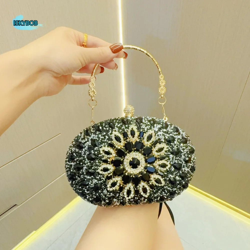 

Fashion Luxury Rhinestone Evening Banquet Bag Wrist Bag Shoulder Bag Qipao Handbag Crystal Party Dinner Bag Wedding