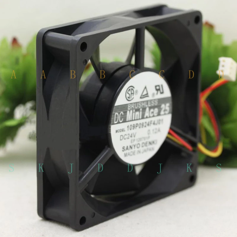 M  New 109P0924F4J01 24V 0.12A 9CM 3-pin cooling fan For SANYO